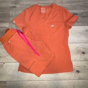 Figs Orange Technical Collection Top